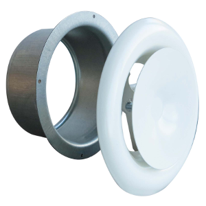 BOUCHE TV PULSION D.100 METAL BLANC