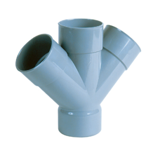 TE CULOTTE PVC FF 45° 100MM RT144